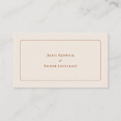 シンプルボホアイボリー結婚ズフラット プレイスカード (裏面)