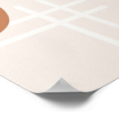 シンプルボホアミニマルートリーフハートホームスウィートホーム ポスター (角)