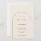 シンプルボホアーチアイボリーブライダルシャワー 招待状 (正面)