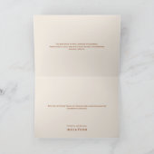 シンプルボホアーチアイボリー結婚ズサンキューカード サンキューカード (内部)