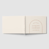 シンプルボホアーチアイボリー結婚ズ ゲストブック (全面)