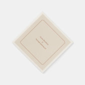 シンプルボホアーチアイボリー結婚ズ スタンダードカクテルナプキン (角)