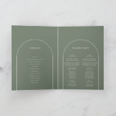 シンプルボホアーチセージ結婚グリーン プログラム (内部)