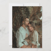 シンプルボホアーチテラコッタ結婚の写真 招待状 (裏面)