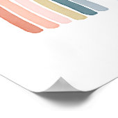 シンプルボホウォーター色レインボーコーラル ポスター (角)