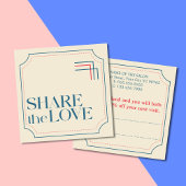 シンプルボホエレガントレトロブルー紹介カード 紹介カード