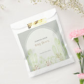 シンプルボホカクタスラインアートアーチベイビーシャワー フェイバーバッグ (封をした状態)