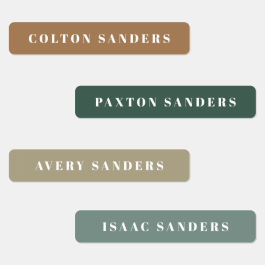 シンプルボホカモフラージュ防水名 ラベル (グループ)