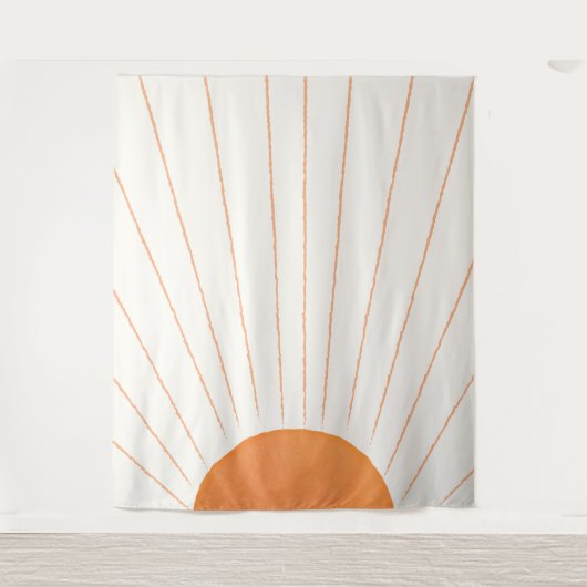 シンプルボホサンサンサンサンライズ タペストリー (正面)