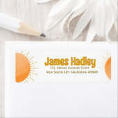 シンプルボホサン差出人住所ラベル ラベル (インサイチュ)