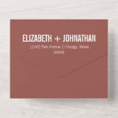 シンプルボホダスティバラタイポグラフィ結婚ズ オールインワン招待状 (裏面)