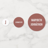 シンプルボホダスティバラタイポグラフィ結婚ズ コンフェッティ (正面)