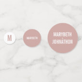 シンプルボホダスティバラタイポグラフィ結婚ズ コンフェッティ (裏面)