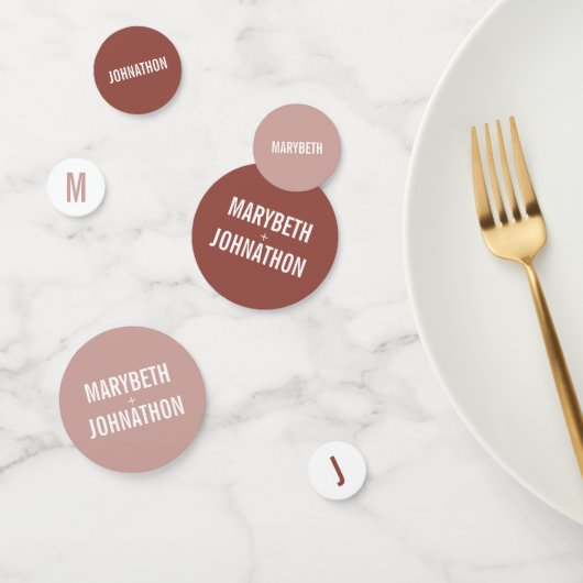 シンプルボホダスティバラタイポグラフィ結婚ズ コンフェッティ (グループ)