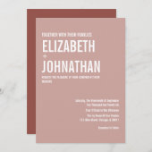 シンプルボホダスティバラタイポグラフィ結婚ズ 招待状 (正面/裏面)