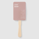 シンプルボホダスティバラタイポグラフィ結婚式 プログラム ハンドファン (正面)