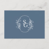 シンプルボホダスティブルー結婚ズ詳細 エンクロージャーカード (裏面)