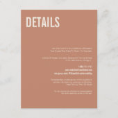 シンプルボホテラコッタタイポグラフィ結婚ズ詳細 エンクロージャーカード (正面)