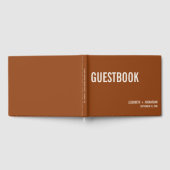 シンプルボホテラコッタタイポグラフィ結婚ズ ゲストブック (全面)