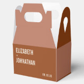 シンプルボホテラコッタタイポグラフィ結婚ズ フェイバーボックス (オープン)