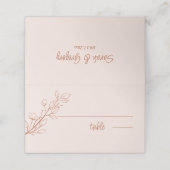 シンプルボホテラコッタ折り畳み結婚座席表 プレイスカード (外部開封)