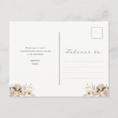 シンプルボホニュートラルフローラ |お知らせ 案内ポストカード (裏面)