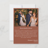 シンプルボホパンパスグラステラコッタフォトフラット サンキューカード (裏面)