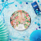 シンプルボホピーチ誕生日 ペーパープレート (パーティー)