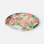 シンプルボホピーチ誕生日 ペーパープレート (アングル)