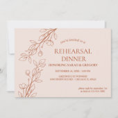 シンプルボホフローラテラコッタリハーサルディナー 招待状 (正面)