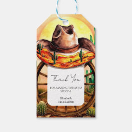 シンプルボホブートカウボーイベビーシャワー ギフトタグ