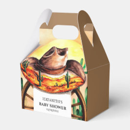 シンプルボホブートカウボーイベビーシャワー フェイバーボックス