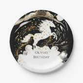 シンプルボホホース誕生日 ペーパープレート (正面)