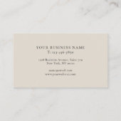 シンプルボホモダンワイルドフラワーオンニュートラルベージュ 名刺 (裏面)