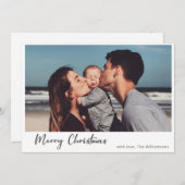 シンプルボホモダン台本メリークリスマスフォト シーズンカード (正面/裏面)