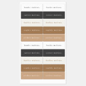 シンプルボホレインボー防水名ラベル ラベル (シート)