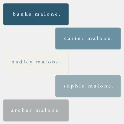 シンプルボホレインボー防水名ラベル ラベル (グループ)