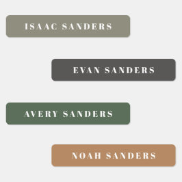 シンプルボホレインボー防水名ラベル ラベル