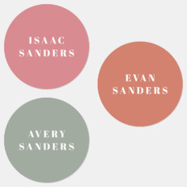 シンプルボホレインボー防水名 ラベル