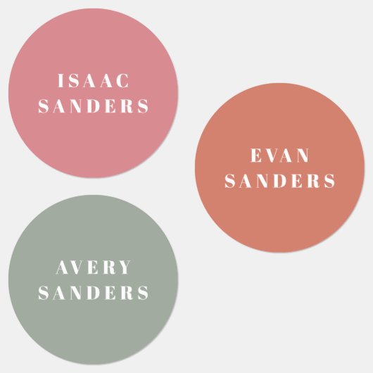 シンプルボホレインボー防水名 ラベル (グループ)