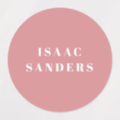 シンプルボホレインボー防水名 ラベル (デザイン1)