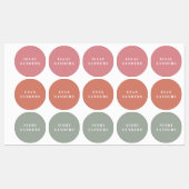 シンプルボホレインボー防水名 ラベル (シート)