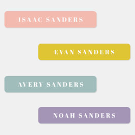 シンプルボホレインボー防水名 ラベル