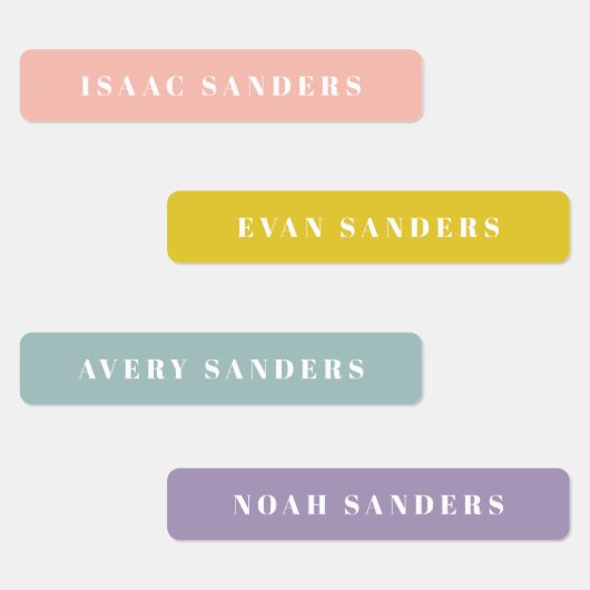 シンプルボホレインボー防水名 ラベル (グループ)