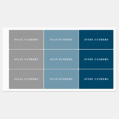 シンプルボホレインボー防水名 ラベル (シート)