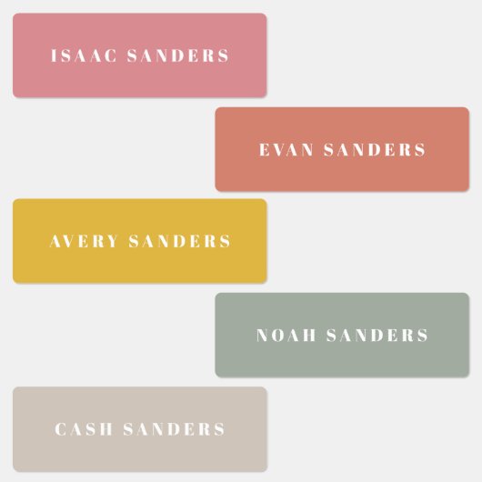 シンプルボホレインボー防水名 ラベル (グループ)