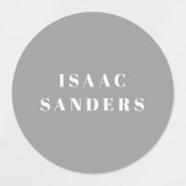 シンプルボホレインボー防水名 ラベル (デザイン1)