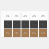 シンプルボホレインボー防水名 ラベル (シート)