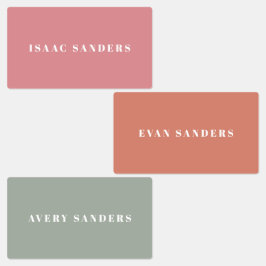 シンプルボホレインボー防水名 ラベル