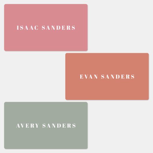 シンプルボホレインボー防水名 ラベル (グループ)